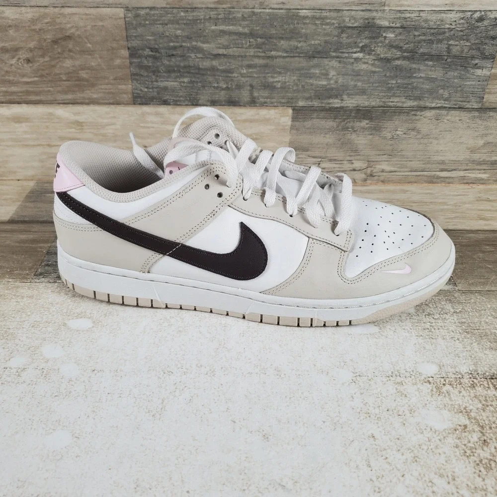 Nike Dunk Low Neapolitan Womens Shoes Sz 12 Light Beige White Leather Sneakers